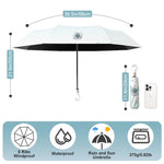 PALAY Umbrella for Sun and Rain Protection with 8 Dual Ribs and Anti Slip Handle | 2PCS