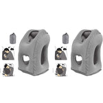 PALAY Inflatable Travel Pillow for Airplane and Office Napping featuring Quick Deflate Valve | 2 PCS PVC Flocking Neck Support