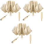 PALAY Umbrella for Rain with 10 Dual Ribs and Auto Open Close | Compact Khaki 3PCS