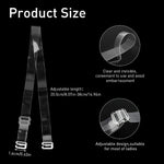 PALAY® 2 Pairs Clear Bra Straps Invisible Replacement Bra Straps Adjustable Invisible Clear Bra Straps 1.2cm Width Clear Bra Strapsfor Off Shoulders, Evening Dress