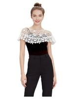 PALAY Lace Shawl Poncho Cape for Women featuring Floral Hollow Out Knit | Elegant White Wrap