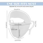 PALAY Ice Silk Face Mask for Sun Protection with Removable Forehead Piece Grey 2 PCS