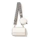 PALAY Women Bag for Everyday Use with Detachable Webbing Strap and Phone Pouch | White PU Crossbody Purse
