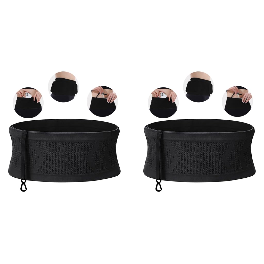 PALAY Slim Running Belt Bag for Workouts and Travel featuring 360° Open Pocket | 2PCS