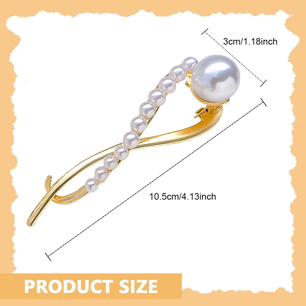 PALAY Hair Clips for Women featuring Alloy Pearl Banana Clip for French Twist Hairstyles | Elegant Metal Claw Accessory for Daily and Party Wear