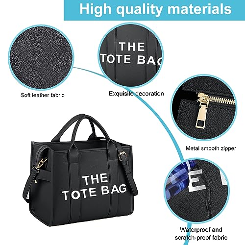 PALAY® Tote Bags for Women PU Leather Tote Bag with Detachable Shoulder Belt, Crossbody Bags Handbag Purse with Zipper for Work