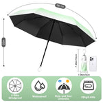 PALAY UV Umbrella for Sun and Rain with UPF 50+ Protection and 8 Ribs Design | Gradient Green