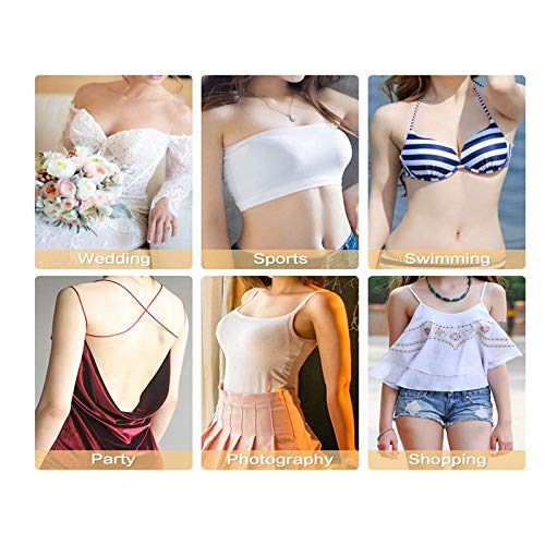 PALAY® House of Quirk Women's Self Adhesive Nipple Breast Covers Sexy Breast Pasties Adhesive Bra Disposable (Beige)