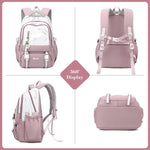 PALAY School Backpack for Girls with 13.3 in Laptop Compartment and Dual Handle | Oxford Patchwork Design