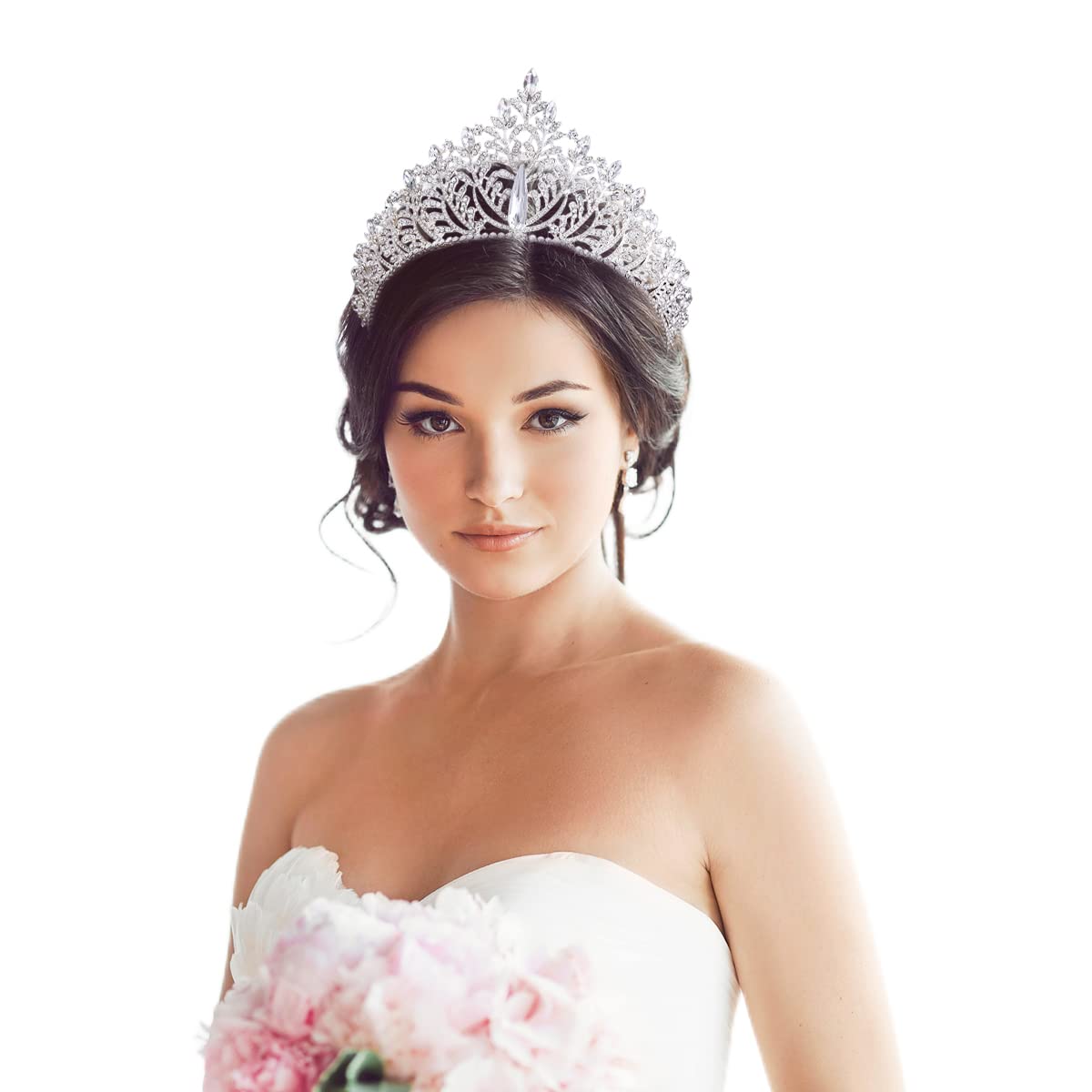 PALAY Tiara for Women featuring 6 in Diameter and 2.7 in Height with 3A Rhinestones | Ideal for Wedding Bridal Party and Maternity Photoshoot
