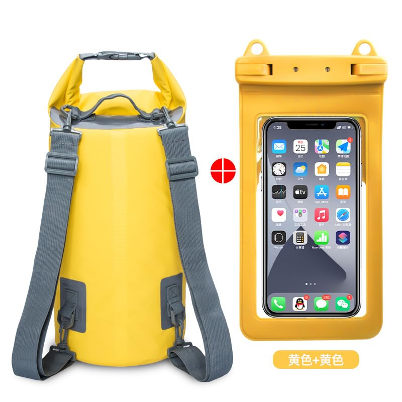 PALAY® Dry Bag and PVC Waterproof Phone Bag with Touch Screen, 30L Large Waterpoof Dry Bag with Shoulder Straps and Handle, Floating Dry Bag for Kayaking, Canoeing, Boating, Hiking, Camping