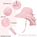 PALAY Sun Hat for Women with Wide Brim and Neck Flap featuring UPF 50+ Protection | Grey