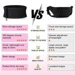 PALAY® Slim Running Belt Bag with Hook Elastic Open Waist Bag for Keep Phone, Keys, Earbuds, Waist Bag with Large Capacity Running Waist Pack for Workouts, Exercise, Cycling, Travel