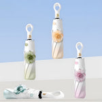 PALAY Compact Umbrella for Travel and Outdoor Use with 8 Dual Ribs & Auto Open | 95% UV Protection and Anti Slip Handle