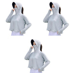 PALAY Sun Protection Jacket for Women with UPF 50 Plus Fabric and Wide Brim Hat | 3 PCS Lightweight Hoodie for Outdoor Running