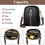 PALAY® Women’s Stylish PU Sling & Crossbody Phone Bag Combo, Double Layer, Detachable Belt, Zipper Pouch, Purse Wallet for Daily Use, Journaling, DIY, Planners, Crafts, Gift Option