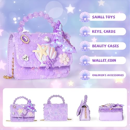 PALAY® Mermaid Toys,Toddler Purse,Girls Purse Mermaid Play for Little Girls Play Birthday for Toddler