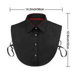 PALAY® Detachable Collar for Women Black Fake Collar Cotton Half Shirt False Collar Detachable Collar Shirt for Office Women, Lady Detachable Dickey Tops Collar for Girls and Women