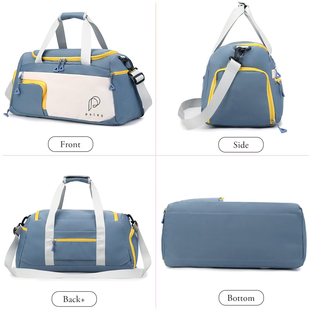PALAY Gym Bag for Travel and Sports with 50×27×23 cm Capacity & Wet Pocket | Shoe Compartment