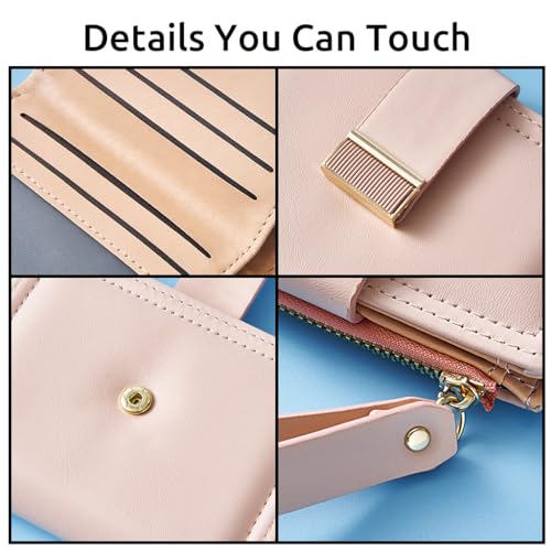 PALAY® Leather Wallet for Women RFID Blocking Wallet Women's Small Purse Ladies Bifold Purse Credit Card Wallet with Lanyard