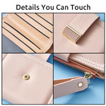 PALAY® Leather Wallet for Women RFID Blocking Wallet Women's Small Purse Ladies Bifold Purse Credit Card Wallet with Lanyard