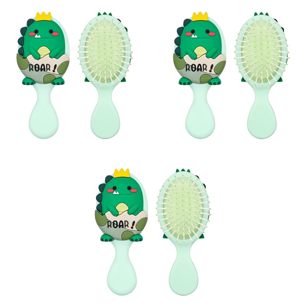 PALAY Toddler Hair Brush for Kids featuring 3.1 in Paddle Design and Soft Silicone Layers | 3PCS