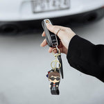 PALAY Couple Keyrings for Fans featuring 4PCS 2.3 in Harry Hermione Charms with Silicone Strap | Gift for Friends