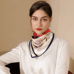 PALAY Satin Square Scarf for Women featuring 23×23 in design with silky polyester | Red