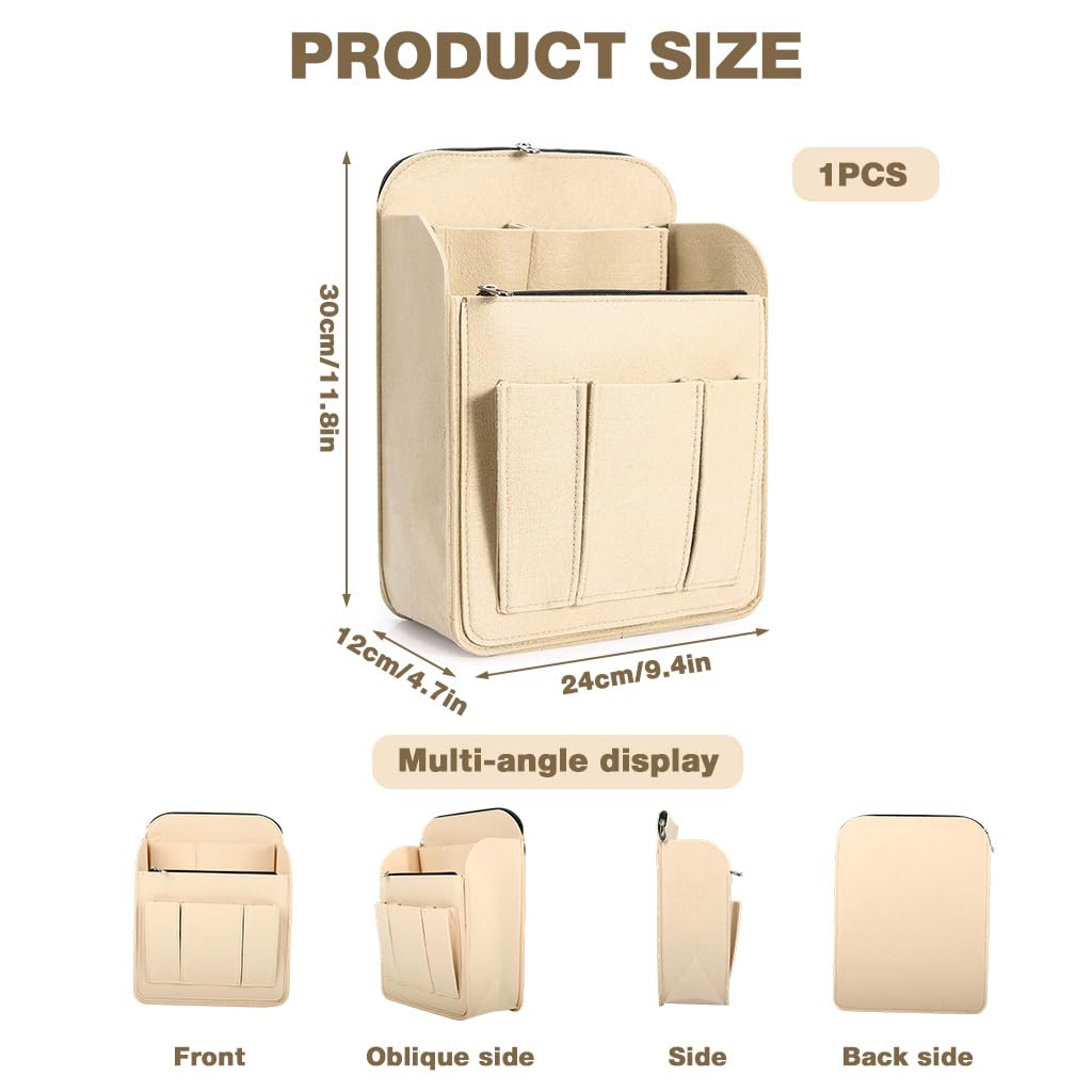 PALAY Bag Organizer Insert for Backpacks with Multi-Divider Design 24x12x30cm Felt Liner