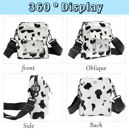 PALAY® Canvas Bag Crossbody Bag Phone Bag for Girls Crossbody Shoulder Bag Sling Bag with Adjustable Shoulder Strap Cute Print Versatile Girls Crossbody Bag