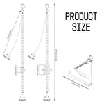 PALAY Pearl Bra Straps for Women featuring Floral Beads and Adjustable 12.4 in Design | Chic Replacement for Dresses