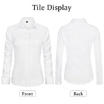 PALAY Women's Dress Shirt for Office and Casual Wear with 96cm Bust | Stretch Cotton Blend