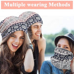 PALAY® Hijab Caps for Women Slouchy Beanie Floral Print Head Scarf Chemo Fashion Stretch Soft Hip-Hop Skull Dwarf Hats for Teen Girls 3 PCS