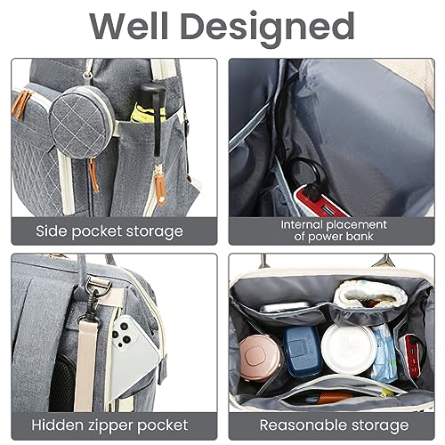 PALAY® Baby Diaper Bag Backpack Mommy Diaper Backpack Large Capacity Diaper Bag, Nylon Lightweight Diaper Bag Maternity Backpack Diaper Bags for Mom for Travel Baby Bags for Mothers Carry