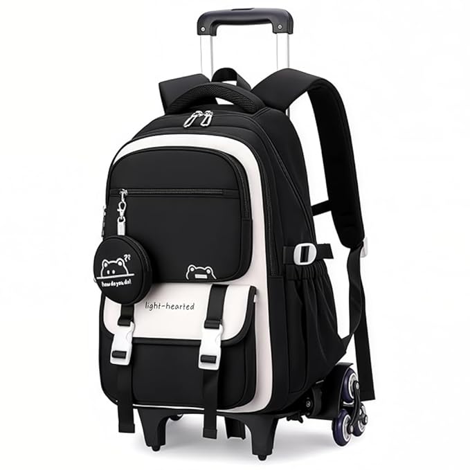 PALAY 30L Trolley School Backpack for Girls with 6 Wheels