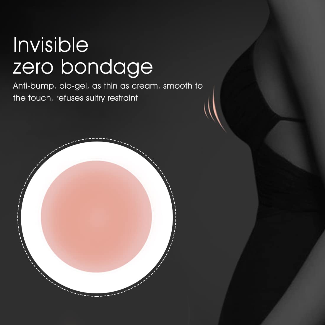 PALAY Nipple Covers for Evening and Party Dress with 4 Pairs 6.5cm Reusable Silicone Pads | Breathable Invisible Adhesive Design