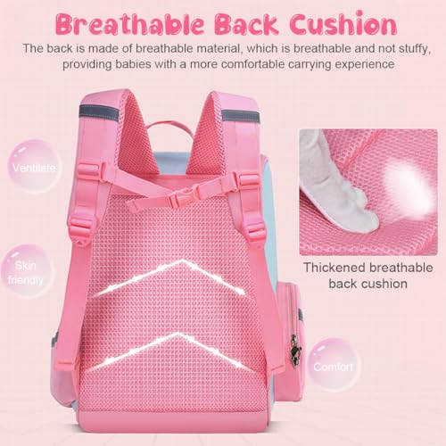 PALAY® Girls School Backpack Unicorn Cartoon Backpack Primary Bookbag Waterproof Backpack for School