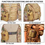 PALAY® Metallic Medical Molle Pouch Tactical,1000D Nylon First Aid Pouch,Big Capacity EMT Pouch Utility,Heavy Duty Military Grade Rip Away Ifak Pouch for Home and Outdoor Activities