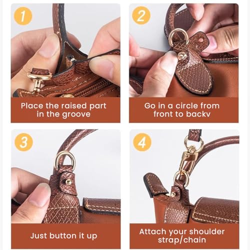 PALAY® 2PCS Shoulder Strap for Bag Fashion Shoulder Strap for Crossbody Bag Brown Satchel Shoulder Strap 47'' Adjustable eQuick Release Shoulder Strap Bag Modification DIY Shoulder Strap Kit