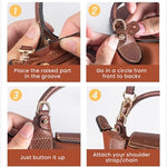 PALAY® 2PCS Shoulder Strap for Bag Fashion Shoulder Strap for Crossbody Bag Brown Satchel Shoulder Strap 47'' Adjustable eQuick Release Shoulder Strap Bag Modification DIY Shoulder Strap Kit