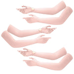 PALAY Sun Protection Gloves for Women with Non Slip Palm and Wrist Opening | 3 Pairs Pink