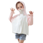 PALAY Kids Sunscreen Jacket for Outdoor Play with Zip Up Closure and Wide Brim Hat | UPF 50+ Sun Protection for Girls Aged 8-9