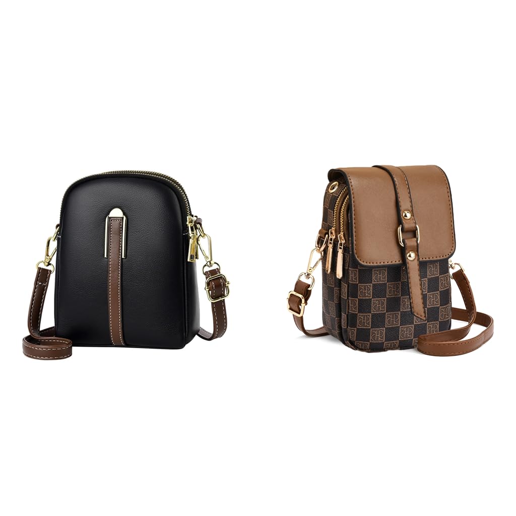 PALAY Women Sling Bag for Daily Use with Double Layer Design and Detachable Belt | Stylish PU Crossbody Purse