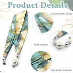 PALAY® Neck Scarf for Women Stylish Satin Silk-feel Head Fashion Print Neckerchief Necktie with Magnet Buckle 3 PCS