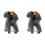 PALAY Rain Coat for Outdoor Use featuring Snap Button Closure and 56.2 in Length | Black EVA Pack for Men and Women