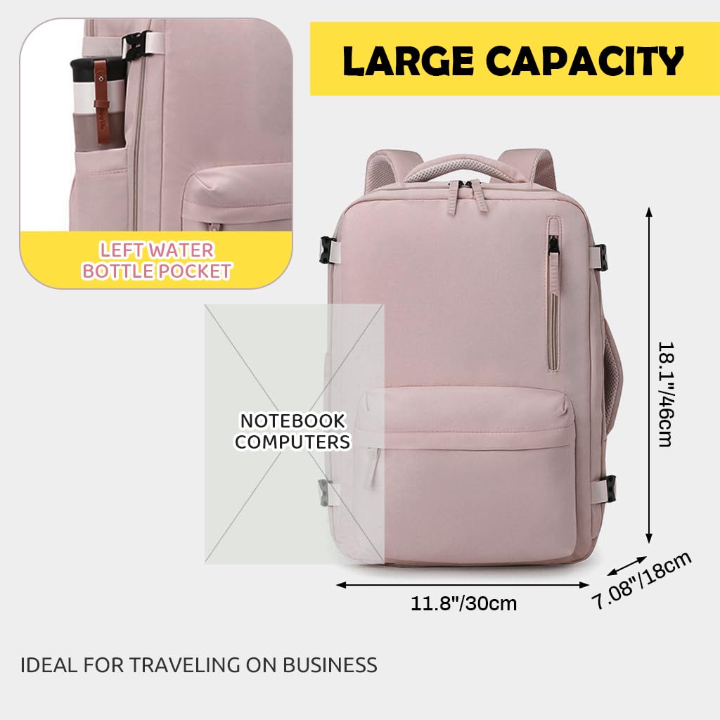 PALAY Travel Backpack for Women with Dual Handle and Shoe Compartment 29x14x44cm | Compact Laptop Bag