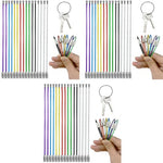 PALAY® 48PCS Stainless Steel Keychain, 1.5mm Coated Wire Keychain Cable Large Key Rings for Luggage Tags, Key Tags, Keyrings, Kitchen Utensils (15cm*1.5mm)