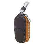 PALAY® Brown PU Leather Car Key Case Smart Holder Protection with Chain Bag,Coin Holder,Auto Remote Keyring Wallet