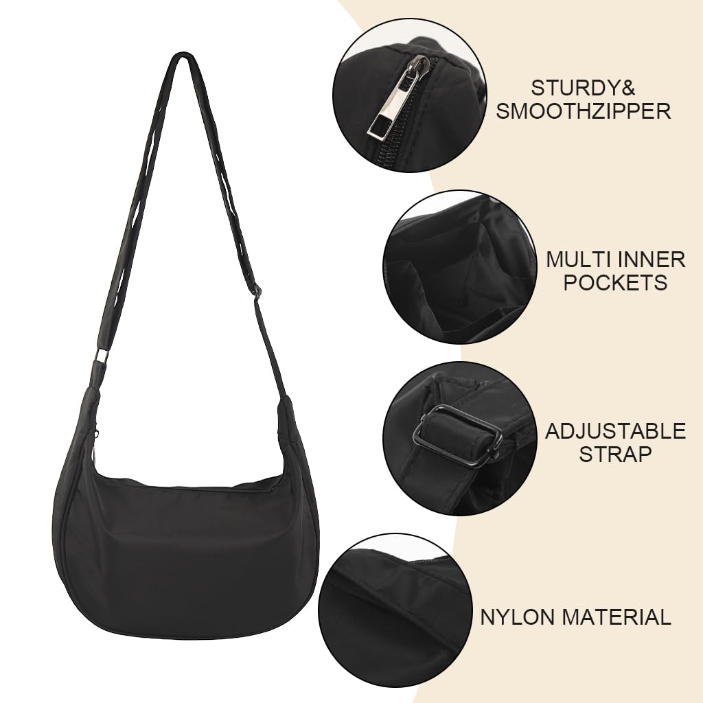 PALAY Small Sling Crossbody Bag for travel and daily use with adjustable strap | lightweight nylon design for women and men