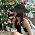 PALAY® Bucket Hat for Women Sun Protection Wide Brim Summer Sun Hats for Women, Fashion Lightweight Quick Dry Cap Beach Hat - Adjustable Drawstring- Black